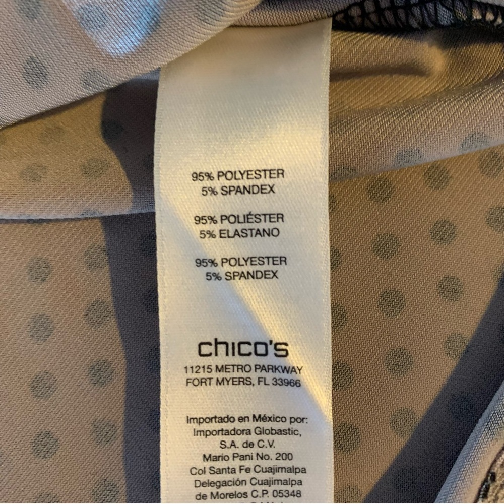 Chico’s Black & Tan Long Sleeve Top Size Large - Picture 9 of 14